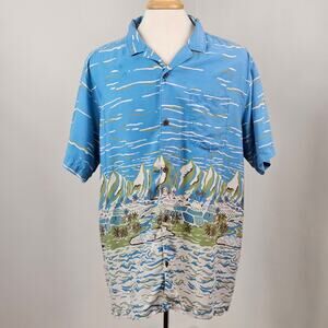 Patagonia Pataloha Hawaiian Shirt Tropical Button-Up | Men's XL | FLAWS